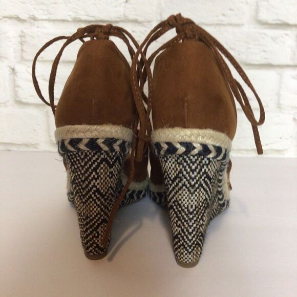 Bohemian Western Aztec Wedge Espadrille Size 9.5 - Picture 5 of 8